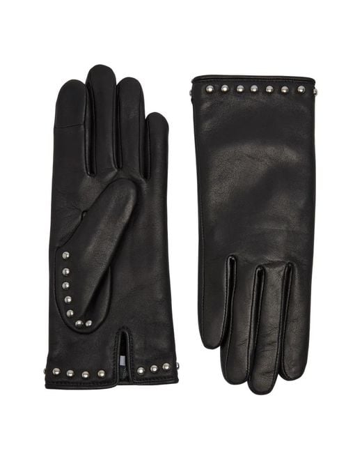 Agnelle Black Marianne Studded Gloves