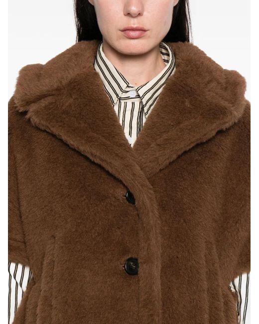 Max Mara Brown Corvino Teddy-Textured Jacket