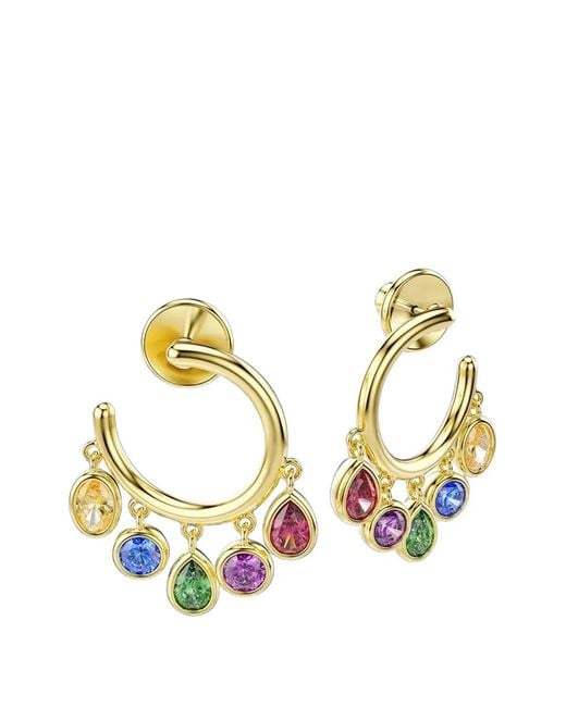 Swarovski Metallic Imber Crystal-Embellished Charm Hoop Earrings