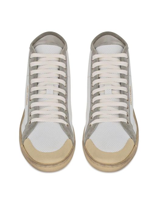 Saint Laurent White Sl/39 Leather Sneakers for men