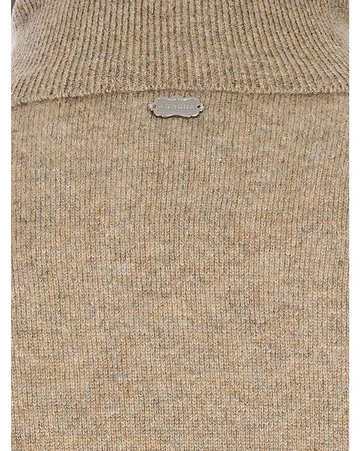 Agnona Natural Turtleneck Long-Sleeve Sweater for men