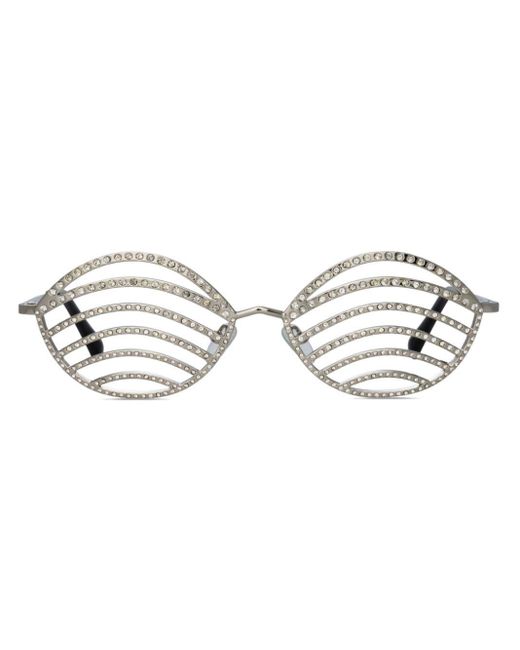 Linda Farrow Metallic Party Goddess Cat-eye Frame Sunglasses