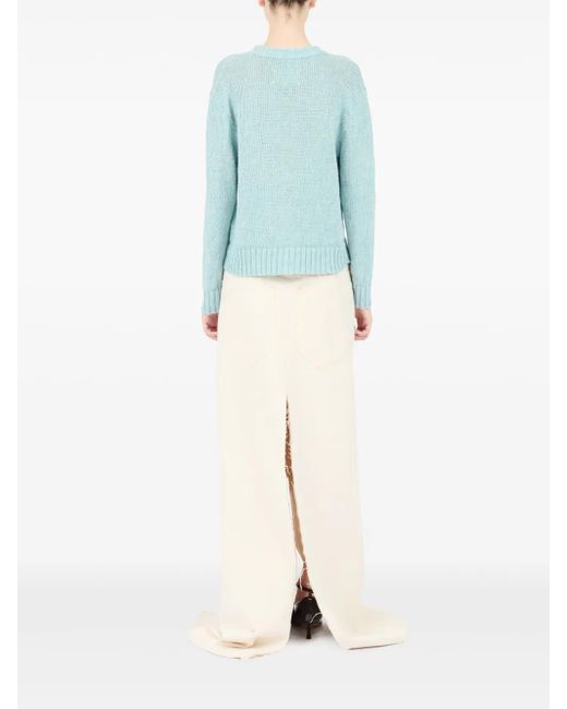 Maison Margiela Blue Hemp Cardigan