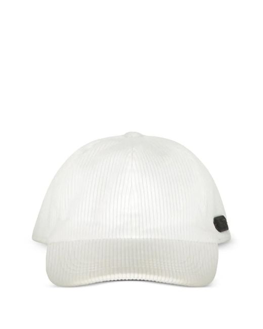 Moorer White Corduroy Cap for men