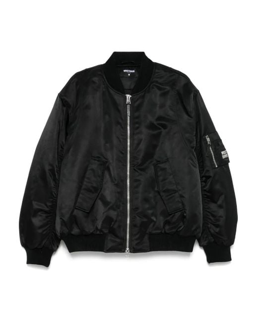 WRSTBHVR Black Sola Bomber Jacket for men