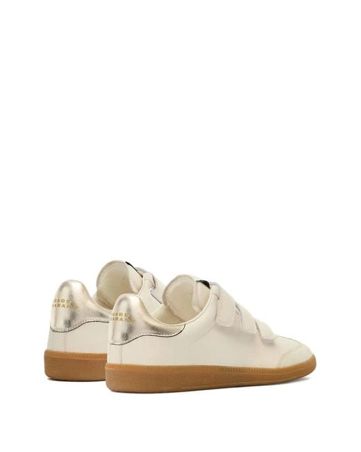 Isabel Marant White Beth Leather Sneakers