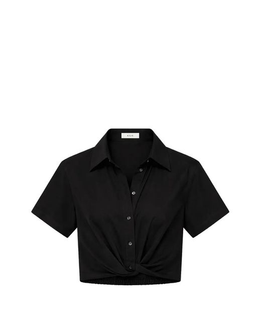 A.L.C. Black Lily Twist-Detail Shirt