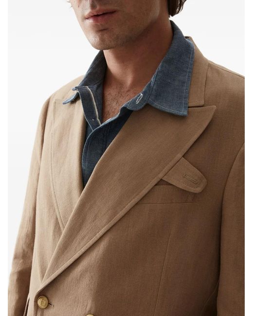 Fortela Natural Travel Double-Breasted Blazer for men