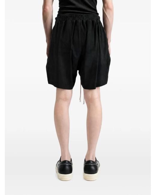 Rick Owens Leren Shorts in het Black voor heren