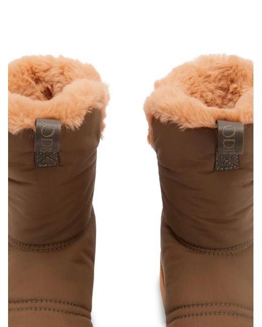 Odissi Brown Rose Padded Fur Lined Boots