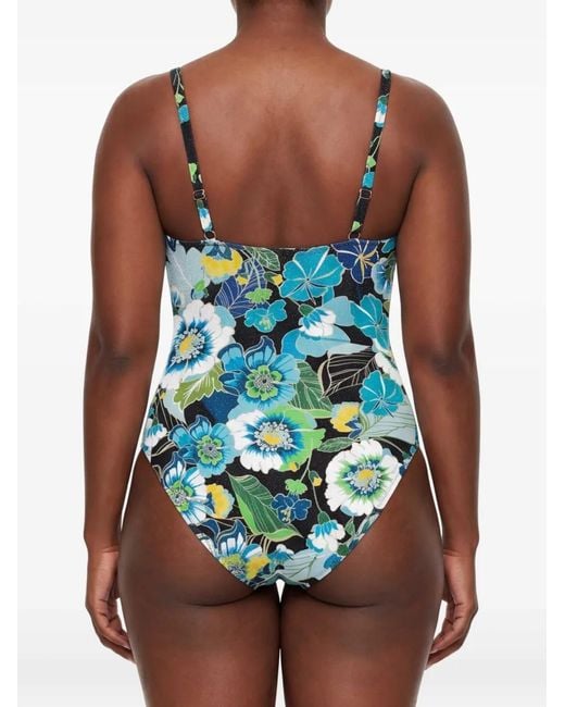 Johnny Was Green Ruched One-Piece