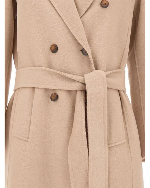 Marella Natural Laghi Double-Breasted Coat