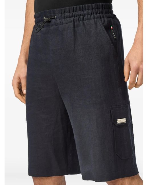 Philipp Plein Blue Coolkid Cargo Shorts for men