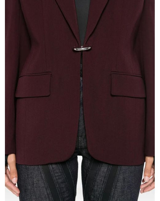 Mugler Black Single-Breasted Wool Jacket