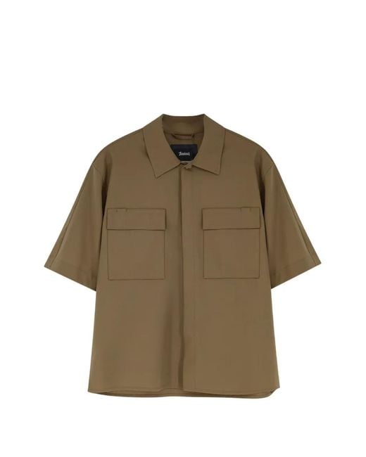 Laminar Natural Flap-Pockets Pointed-Collar Shirt for men