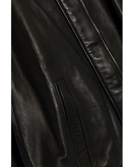 Jonathan Simkhai Black Jada Leather Cape Jacket