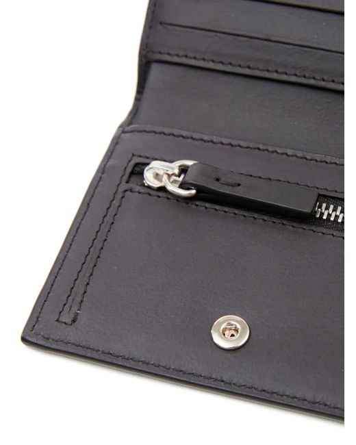 MM6 by Maison Martin Margiela Black Lederbörse Mit Zahlenmotiv