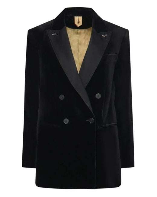 Chaqueta Con Doble Botonadura Max Mara de color Black