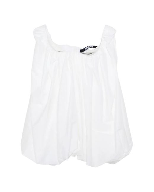 Jacquemus White Draped Top
