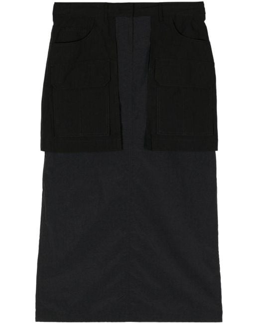 Falda de tubo a capas Juun.J de color Black