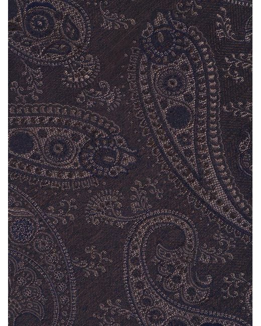 Canali White Paisley-Pattern Tie for men
