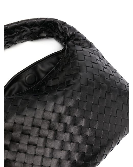 Bottega Veneta Black Small Hop Leather Tote Bag