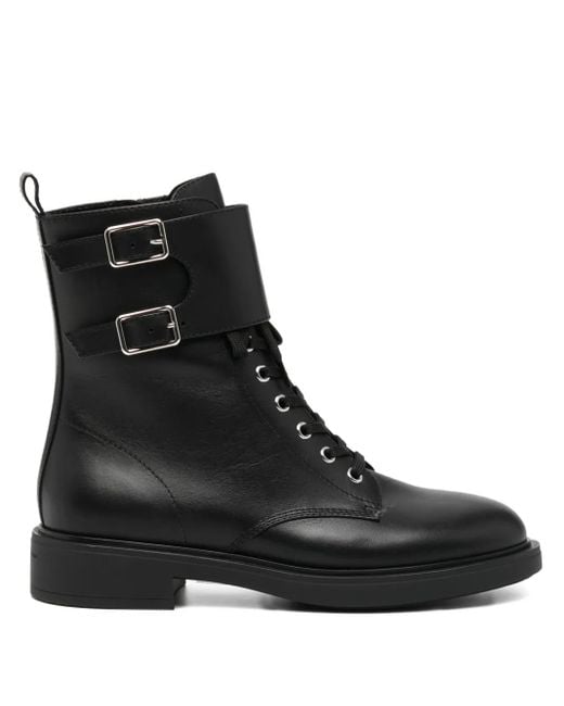 Botines Ripley de piel con hebilla Gianvito Rossi de color Black