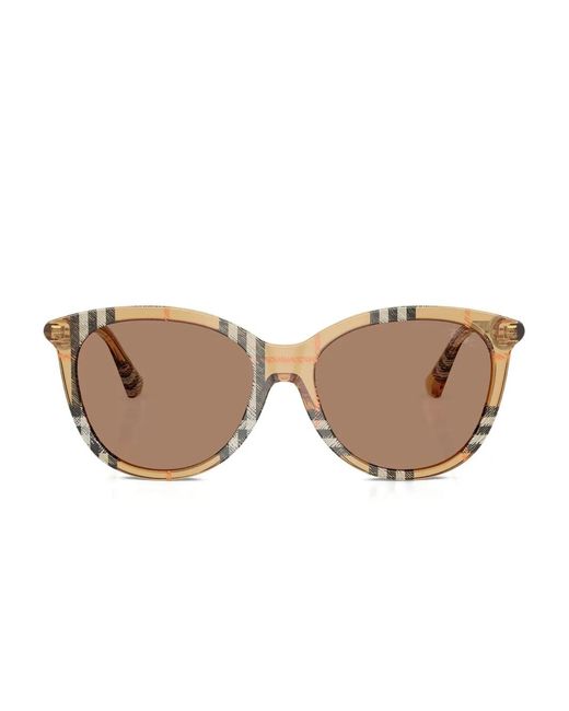 Burberry Brown Check-Pattern Sunglasses