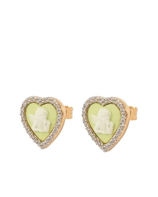 Cameo & Beyond Metallic Cherubs Stud Earrings