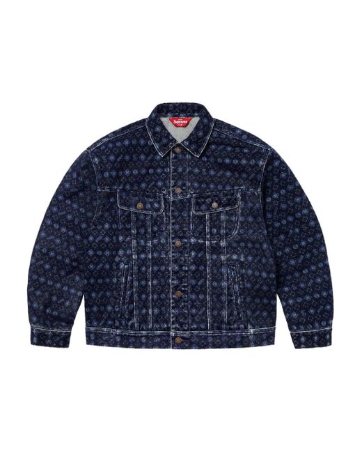 メンズ Supreme デニムジャケット Blue