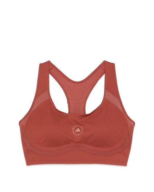 Adidas By Stella McCartney Red Power Impact Sports Bra
