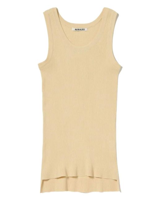 Auralee Geribbelde Tanktop in het Natural