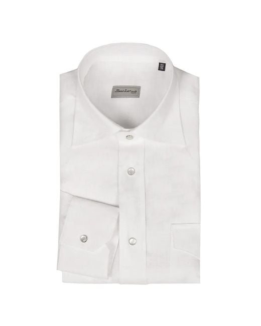 Sartorio Napoli White Buttoned Shirt for men