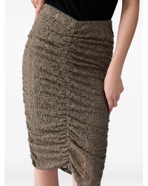 Liu Jo Gray Midi Lace Skirt