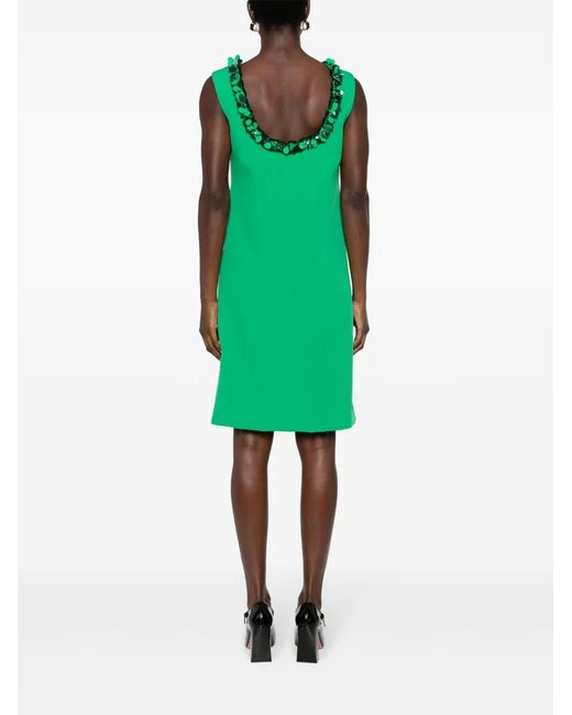 P.A.R.O.S.H. Green Sequin-Embellished Column Dress
