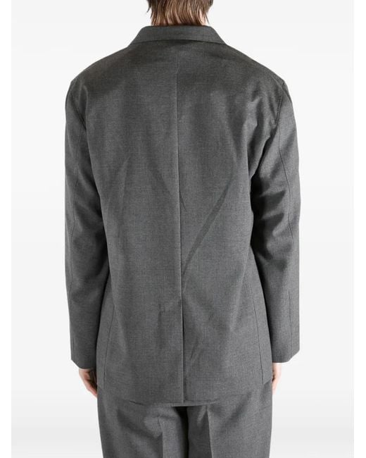 Auralee Gray Summer Twist Single-Breasted Blazer for men
