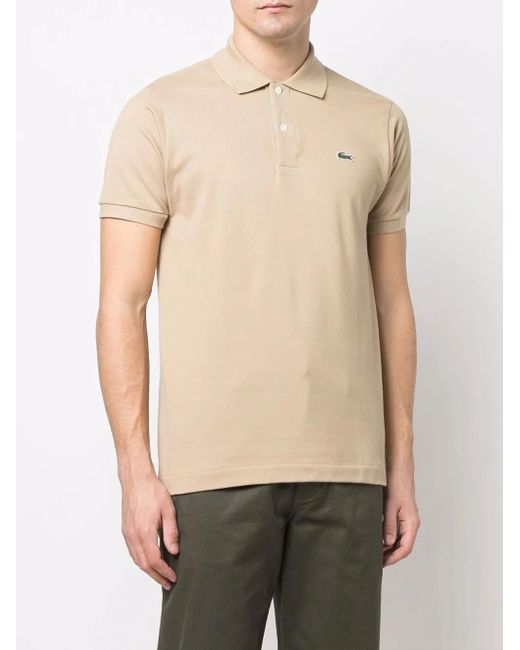 Lacoste Natural Logo-Patch Polo Shirt for men
