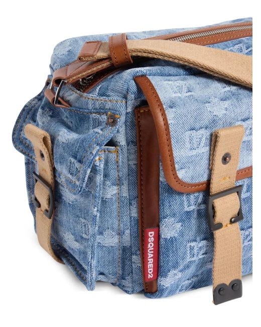 Borsa A Tracolla Con Monogramma di DSquared² in Blue da Uomo