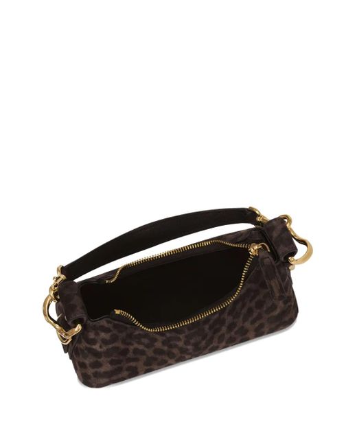 POTAMY Black Leopard Shoulder Bag