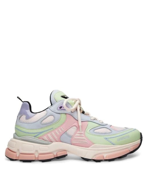 Axel Arigato White Pastel-Colored Trainers With Leather And Mesh Design