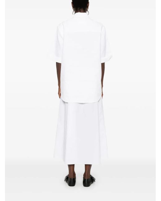 Jil Sander Linnen Blouse in het White