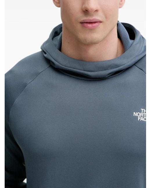 The North Face Blue Logo-Print Raglan-Sleeve Hoodie for men