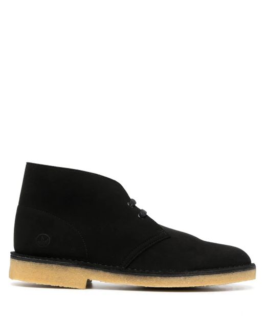 Clarks Black Desert Leather Lace-Up Boots for men