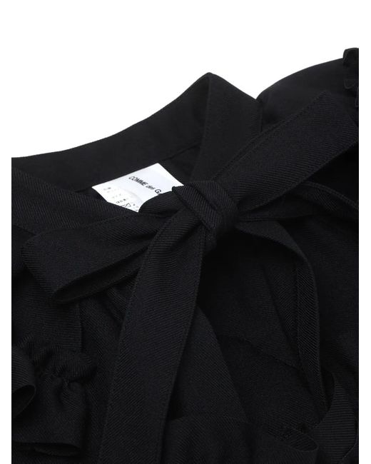Comme des Garçons Black Ruffled Bow Scarf