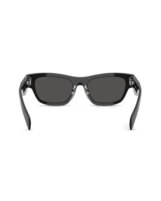 Prada Black Geometric-Frame Sunglasses