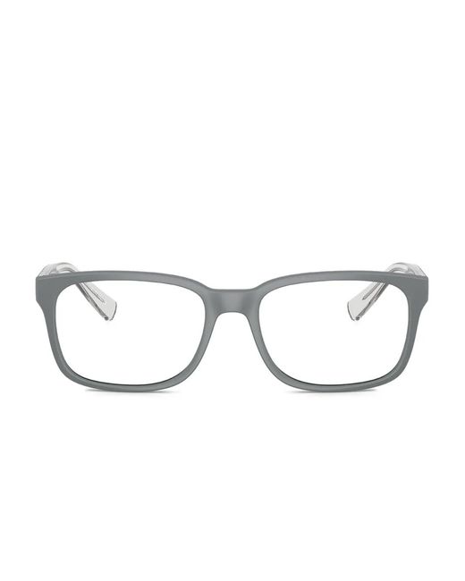 ARMANI EXCHANGE Gray Rectangular-Frame Glasses for men