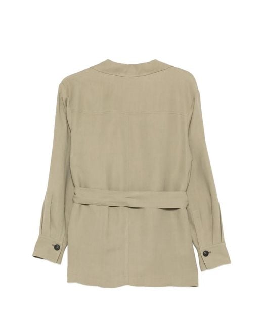 Antonelli Natural Button Belted Jacket