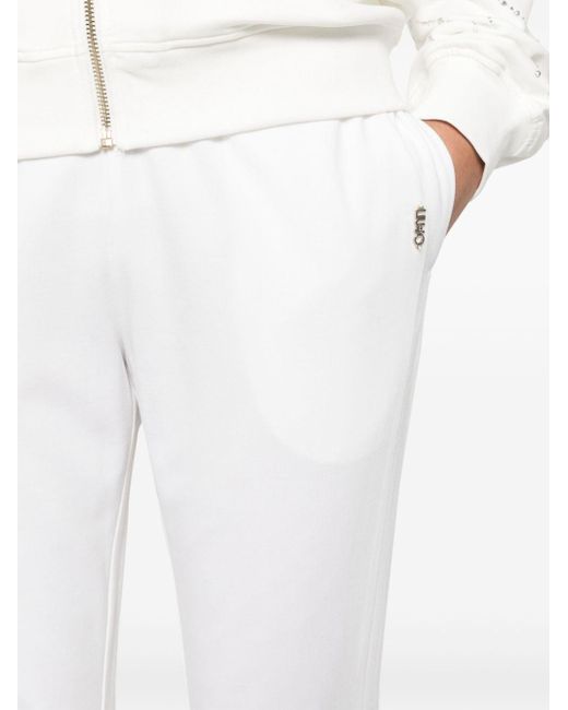 Pantaloni sportivi con placca logo di Liu Jo in White