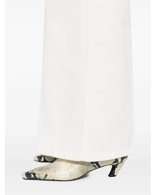 Officine Generale White Romy Wide-Leg Jeans