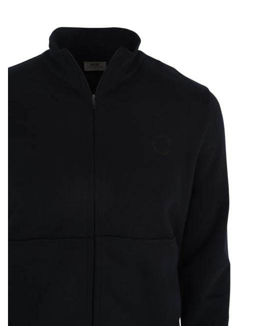 Corneliani Blue Zip Sweatshirt for men